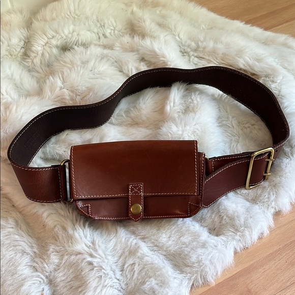 Sundance Brown Leather Belt Bag - Picture 1 of 8